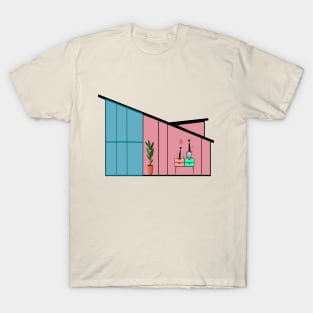 A Pair of Cats Seated in an MCM Palm Springs Home T-Shirt